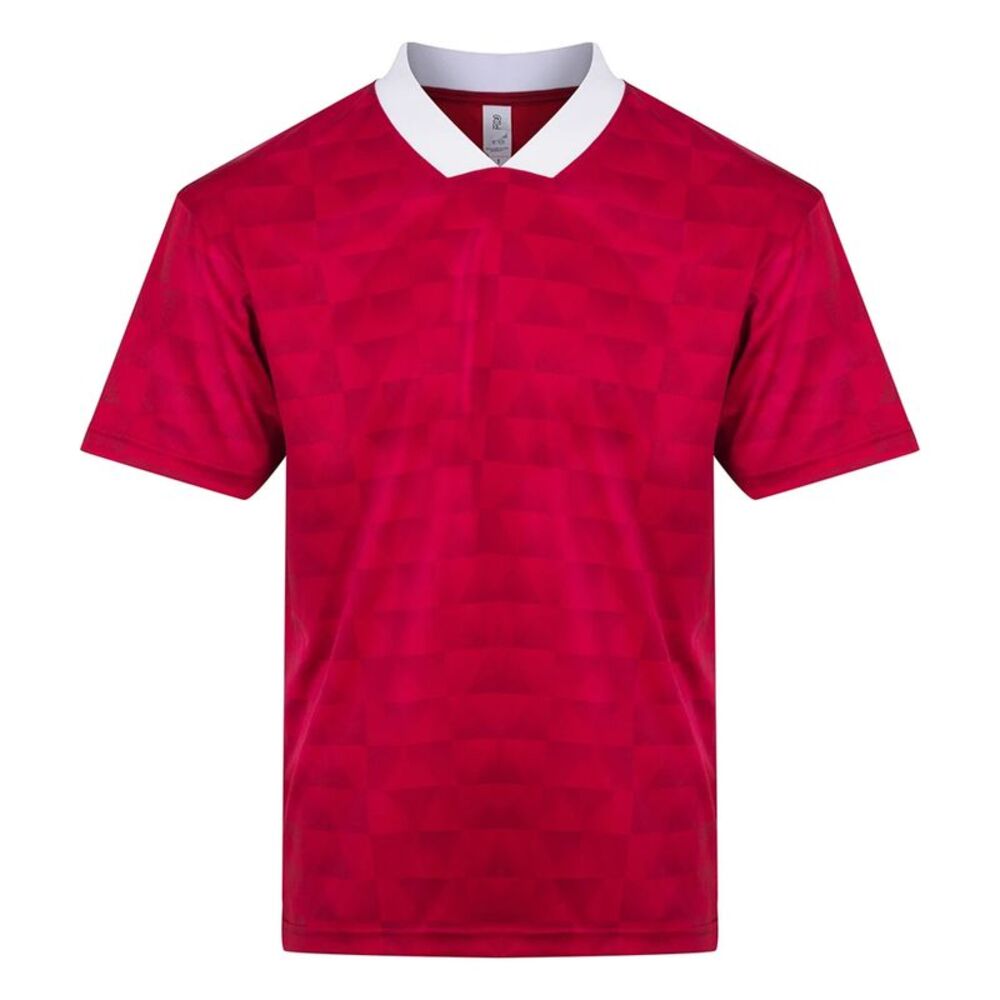 Just Cool Mens AWDis Retro Sports Relaxed Fit Jersey / Red/White